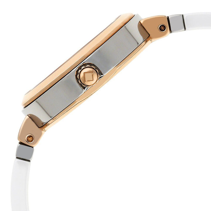 Xylys Swiss Analog Two Toned Stainless Steel And Ceramic Strap and Mother of Pearl Dial Watch For Women NR45014KD02E