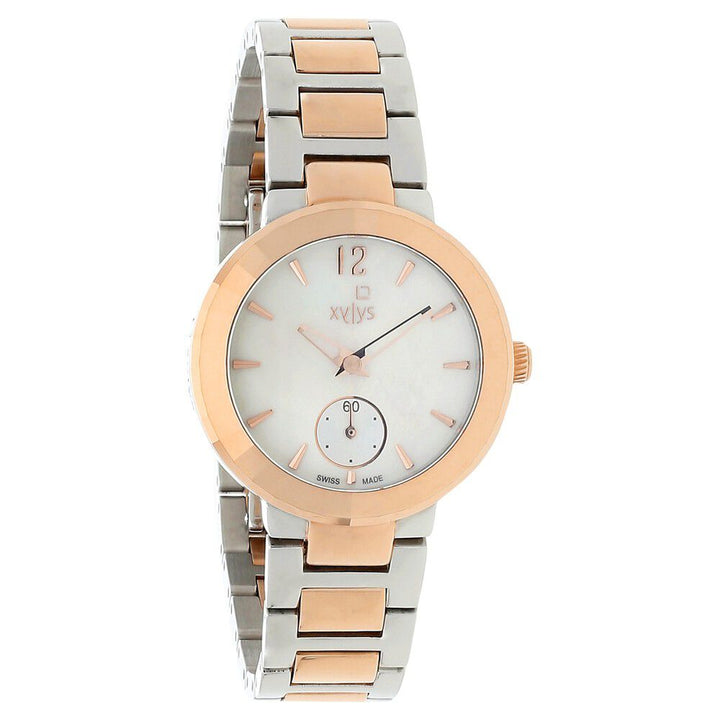 Xylys Swiss Analog Two Toned Stainless Steel Strap Mother of Pearl Dial Watch For Women NS45015KM01