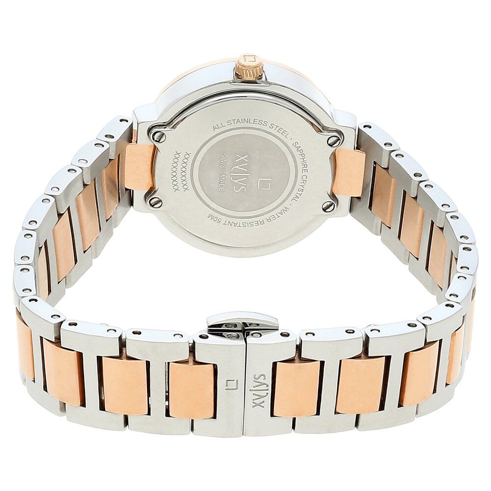 Xylys Swiss Analog Two Toned Stainless Steel Strap Mother of Pearl Dial Watch For Women NS45015KM01