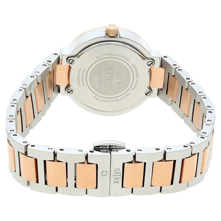 Xylys Swiss Analog Two Toned Stainless Steel Strap Mother of Pearl Dial Watch For Women NS45015KM01