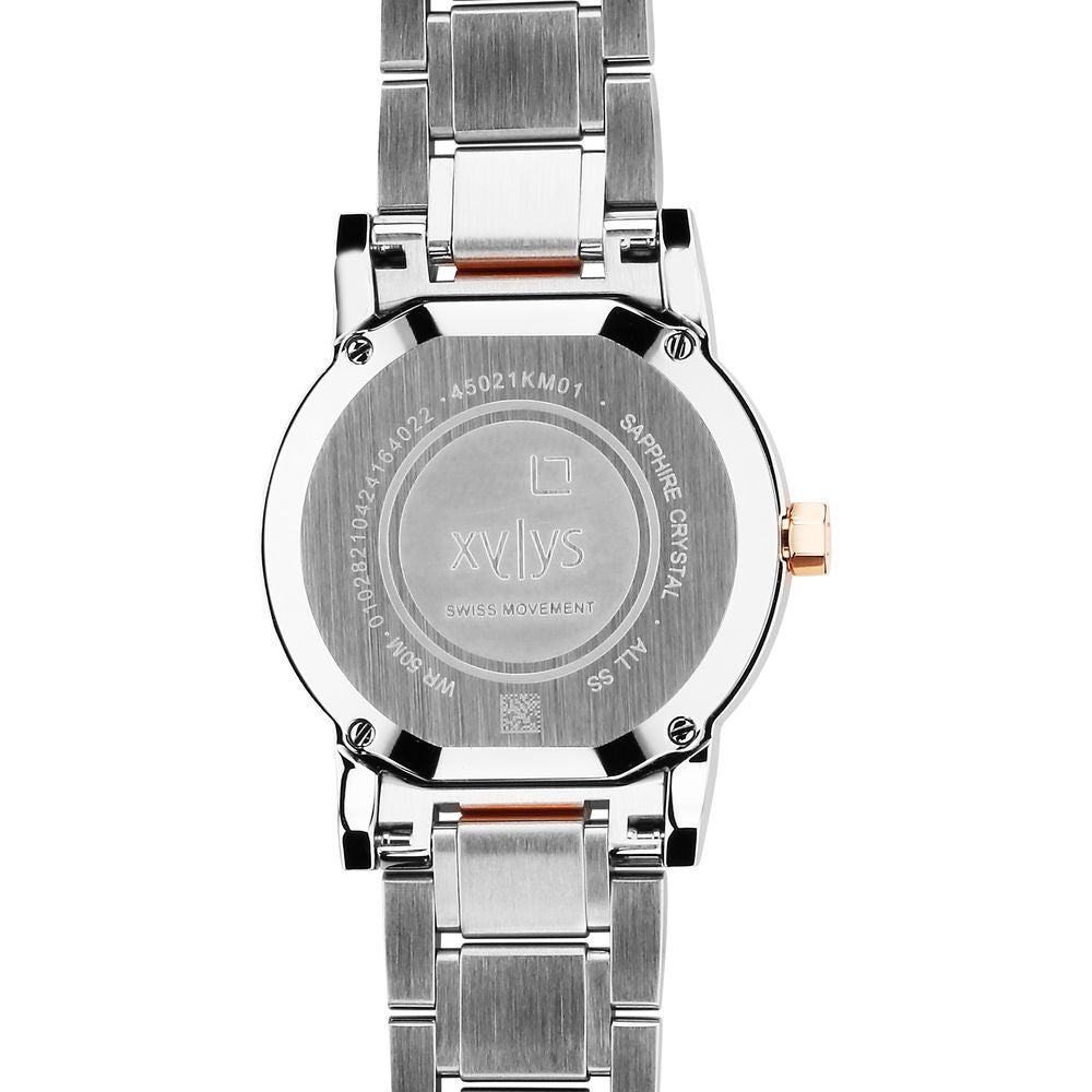 Xylys Ethereum Swiss Analog Stainless Steel White Dial Watch for Women 45021KM01E
