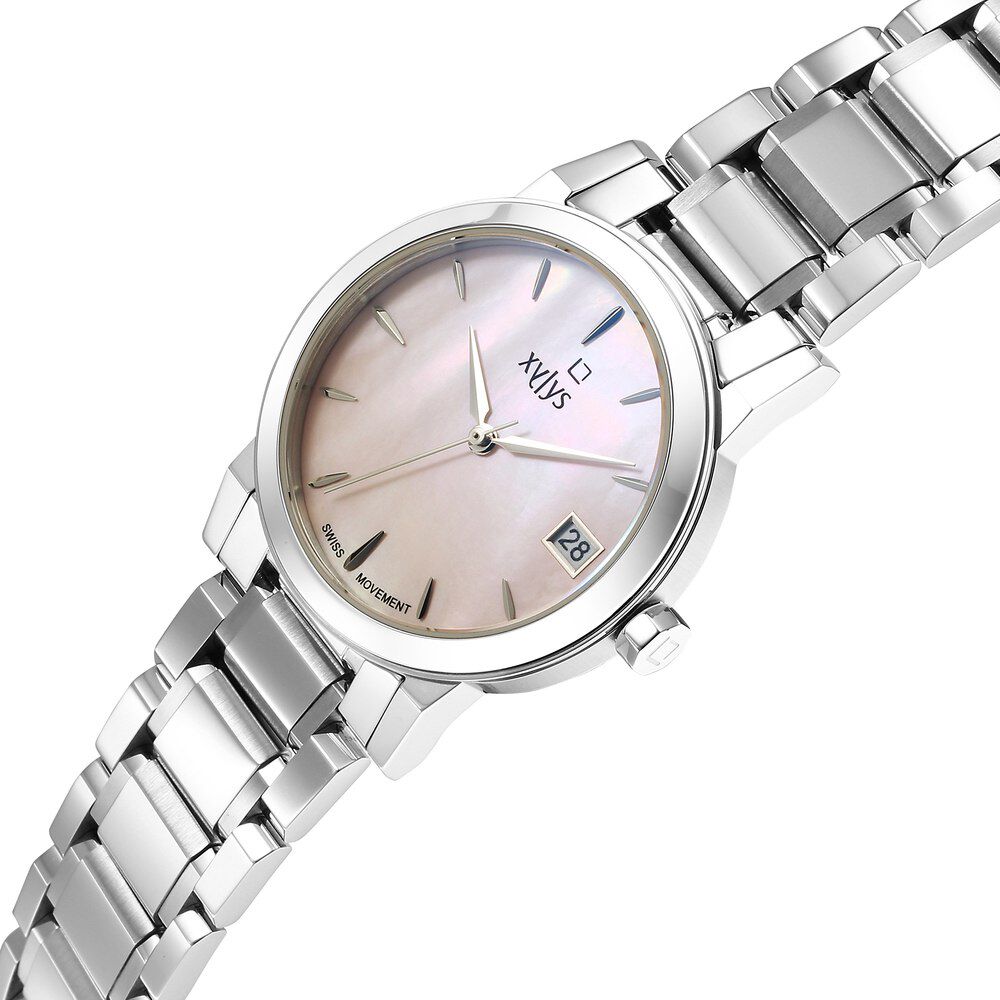 Xylys Ethereum Swiss Analog Stainless Steel Pink Dial Watch for Women 45021SM01E