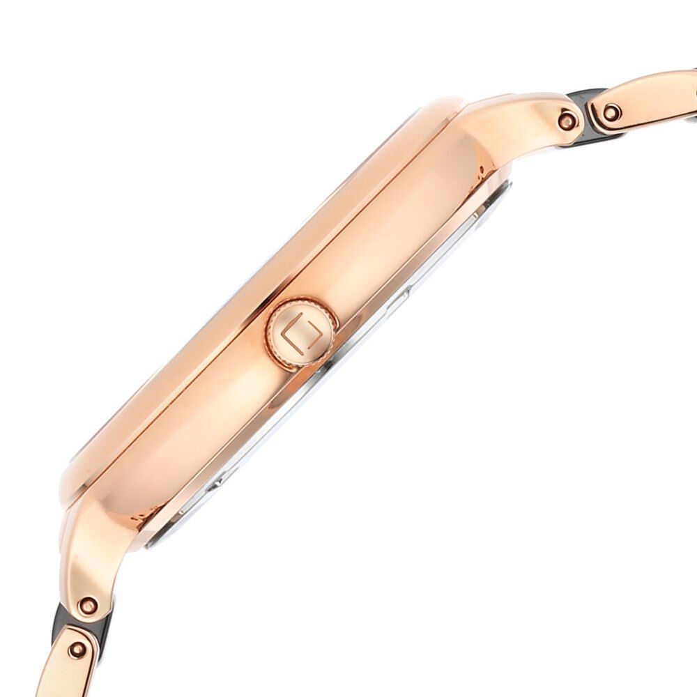 Xylys Swiss Analog Rose Gold Steel And Ceramic Strap Mother Of Pearl Dial Watch For Women 45022KD02E