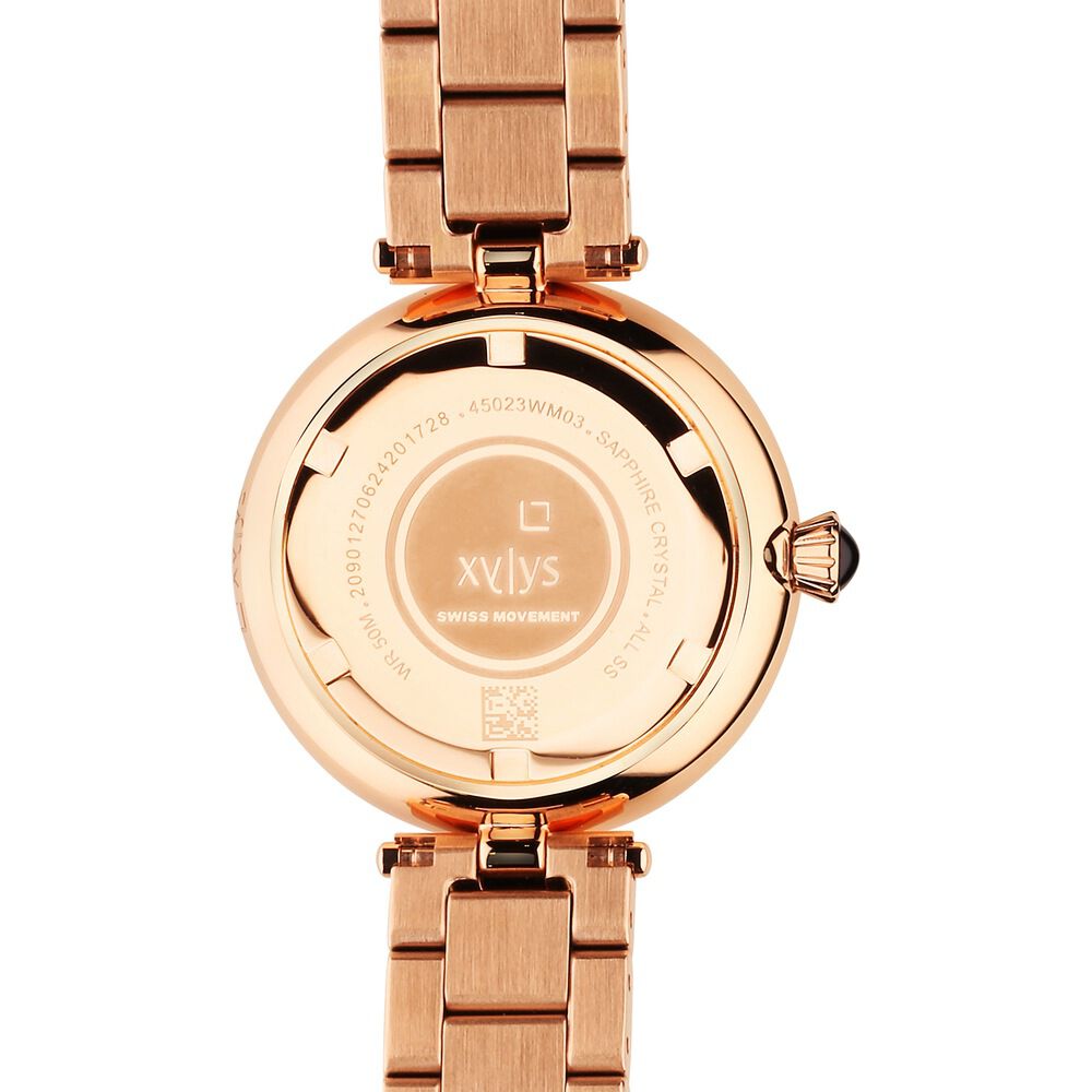 Xylys Swiss Analog Rose Gold Stainless Steel Strap Mother Of Pearl Dial Watch For Women 45023WM03E