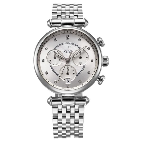 Stylish Xylys Quartz Chronograph Silver Dial Women's Watch