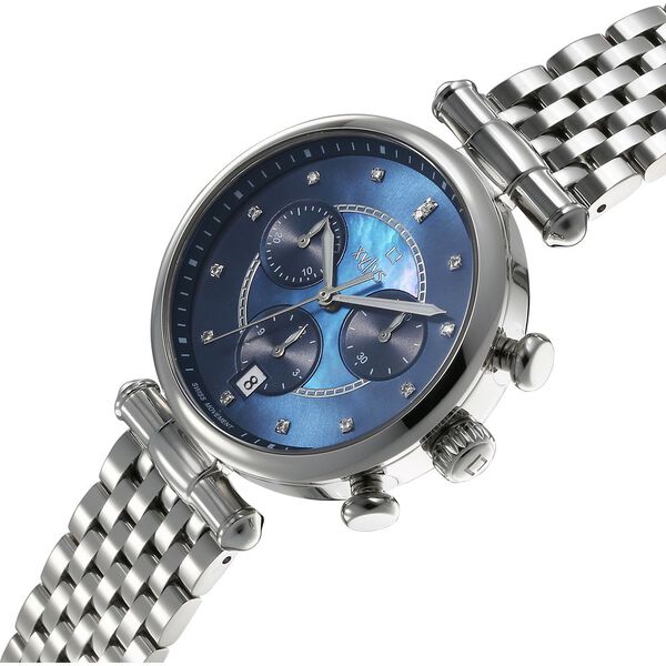 Xylys Quartz Chronograph Blue Dial Silver Stainless Steel Strap Watch