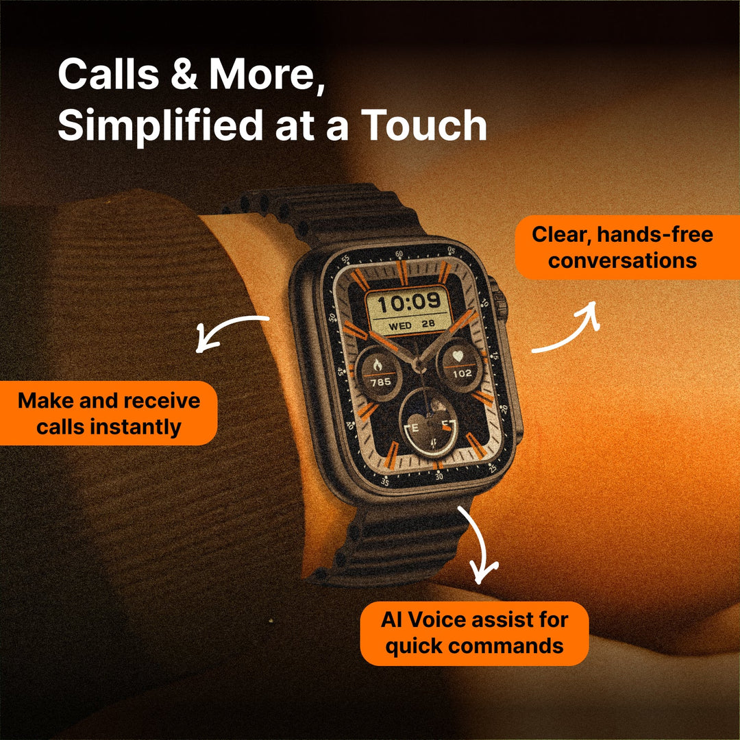 Timex iConnect Edge 1.83"(4.64 cm) Display with Functional Crown and BT Calling Smartwatch For Unisex - TWIXW700T