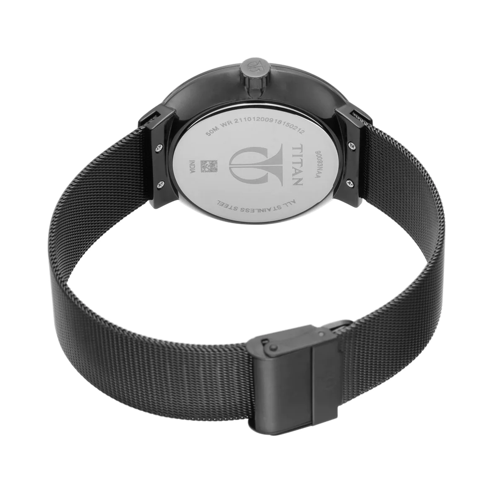 Titan NN90093NM01 Slimeline Black Dial Analog Watch For Men