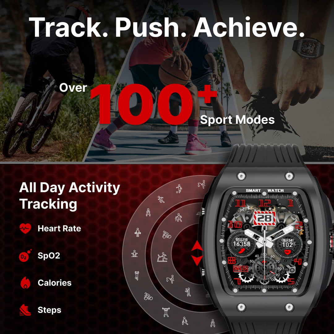 Timex Smart Coregen 1.76" (4.47 cm) Display with Functional Crown and BT Calling Smartwatch For Unisex - TWTXW900T