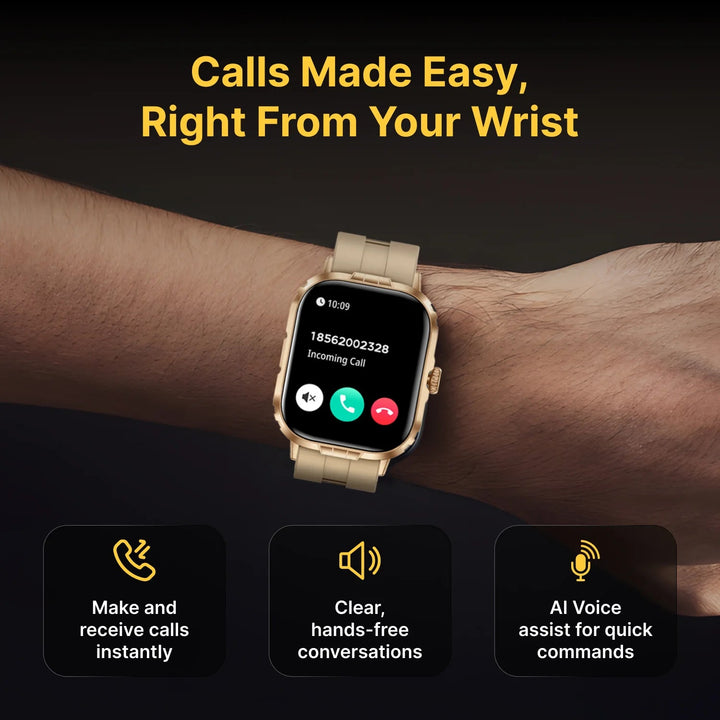 Timex iConnect Go+ 1.83"(4.64 cm) Display with Metallic Body and BT Calling Smartwatch For Unisex - TWIXW1001T