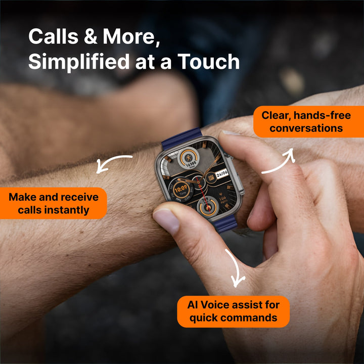 Timex iConnect Edge 1.83"(4.64 cm) Display with Functional Crown and BT Calling Smartwatch For Unisex - TWIXW703T