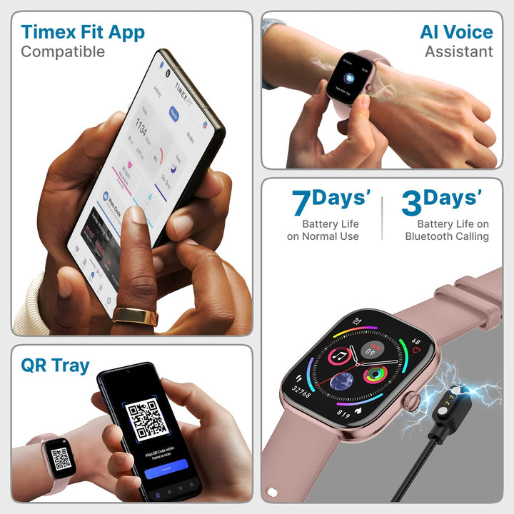 Timex IConnect Arc 2.01"(5.1 Cm) Display With BT Calling Smartwatch For Unisex - TWIXW1401T