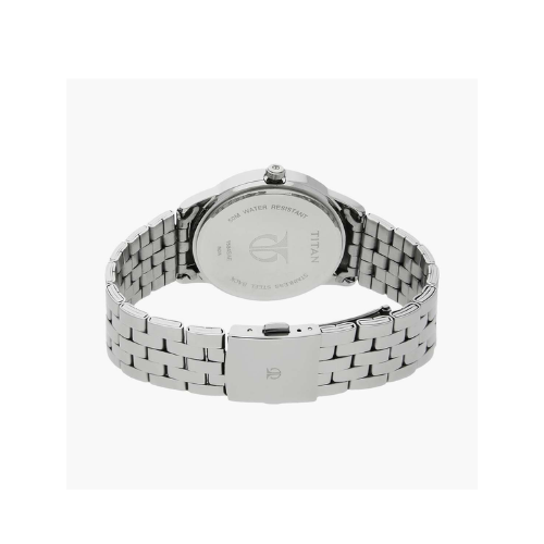 TITAN White Dial Silver Stainless Steel Strap Watch NN1584SM03 (DF301)