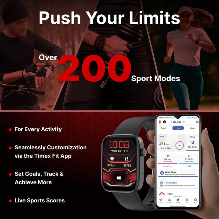 IConnect By Timex Navigator 1.83"(4.6cm) Display With Turn By Turn Navigation & BT Calling Smartwatch For Unisex - TWIXW900T