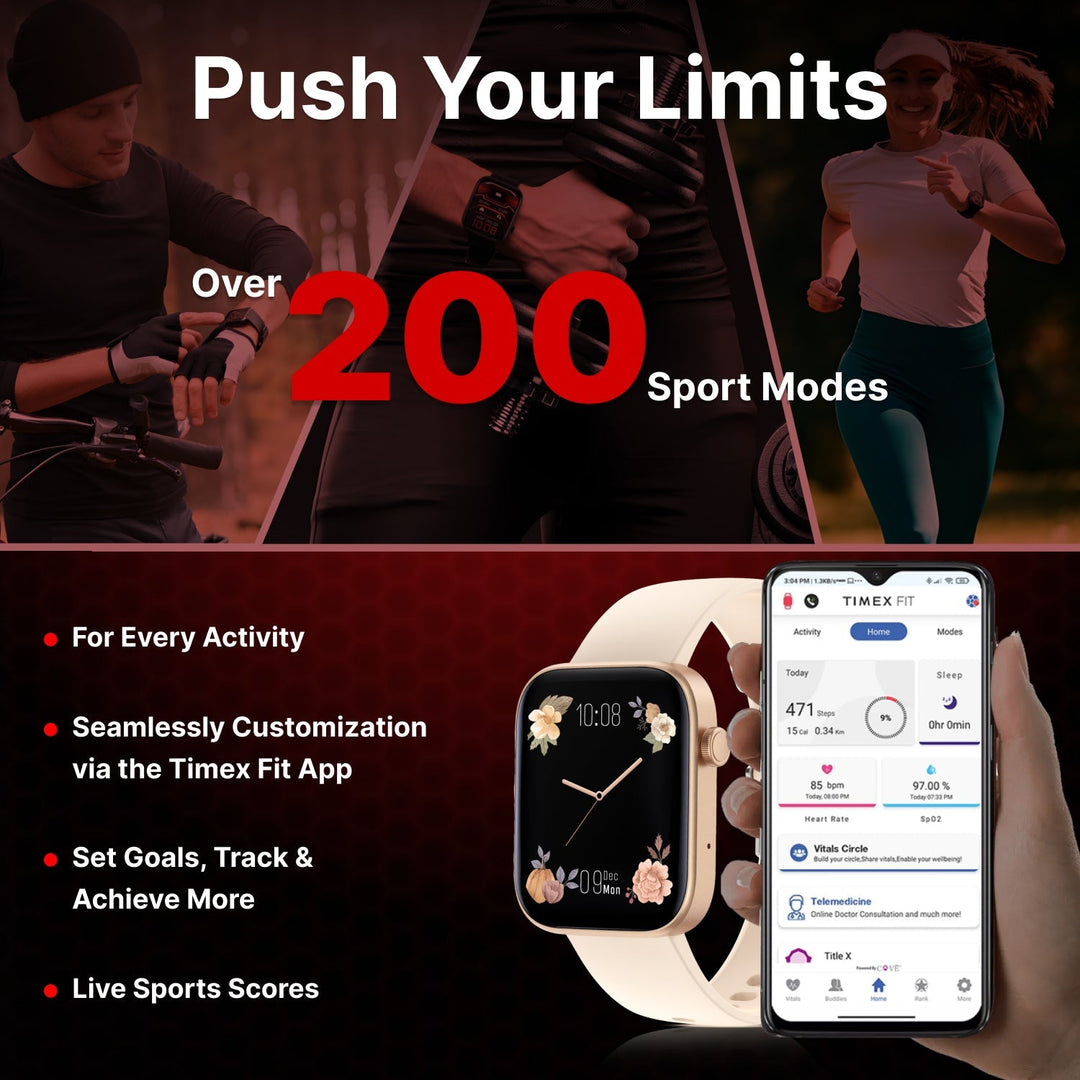 IConnect By Timex Navigator 1.83"(4.6cm) Display With Turn By Turn Navigation & BT Calling Smartwatch For Unisex - TWIXW903T