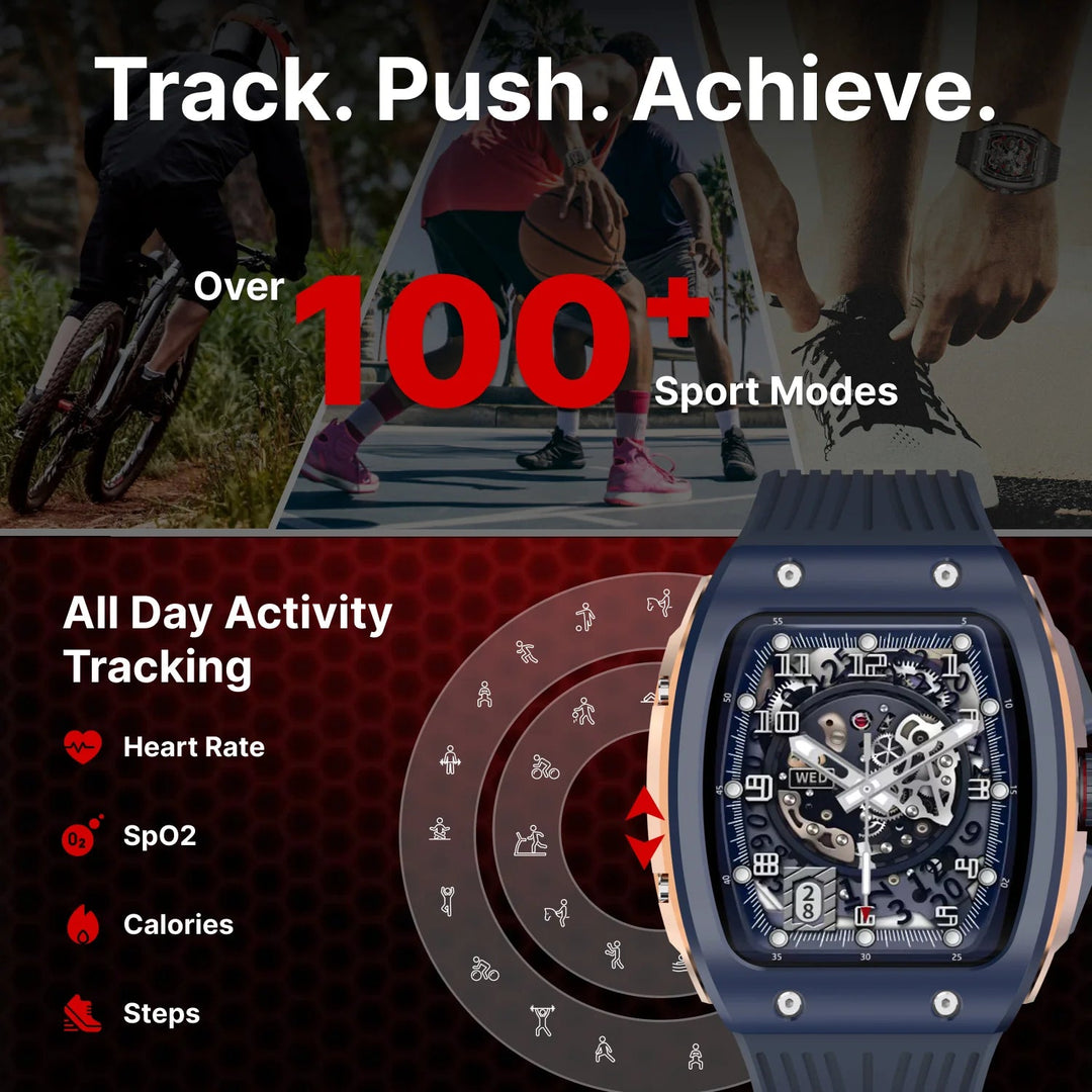 Timex Smart Coregen 1.76" (4.47 cm) Display with Functional Crown and BT Calling Smartwatch For Unisex - TWTXW901T