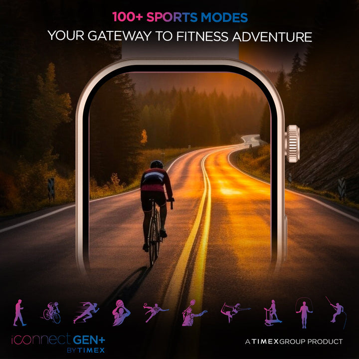 Timex IConnect Gen+ Smartwatch|2.01" TFT Display With 240x296 Pixel Resolution|Rotational Crown|Single Sync Bluetooth Calling|AI Voice Assist|100+ Sports Modes|200+ Watchfaces|Upto 7 Days Battery(Normal Usage) - TWIXW302T