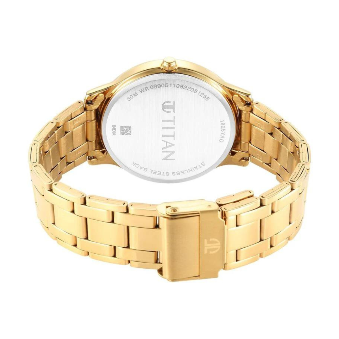 Titan Karishma Radiance White Dial Analog Stainless Steel Strap Watch for Men 1825YM06