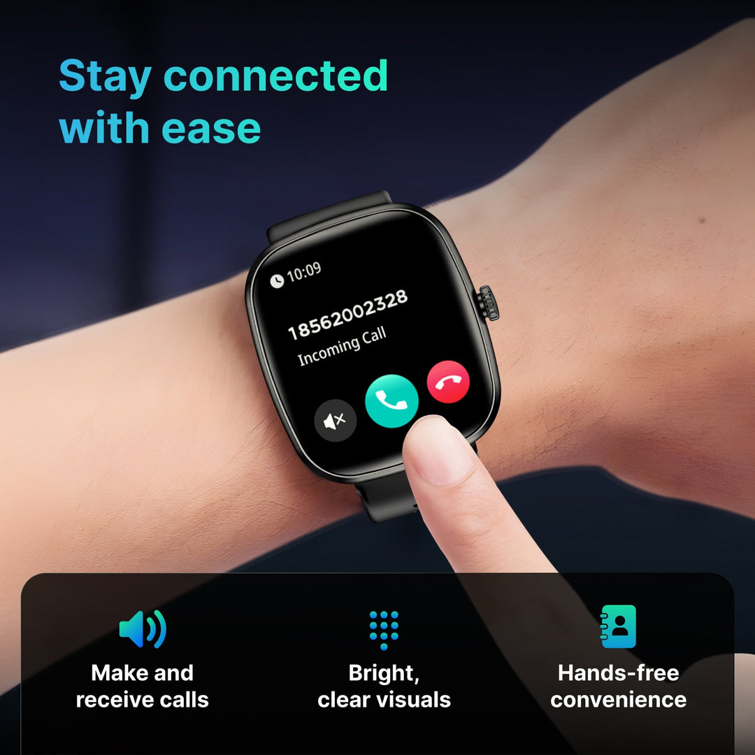 Timex iConnect Calling Ace 1.83"(4.64 cm) Display with Functional Crown and BT Calling Smartwatch For Unisex - TWIXW1100T