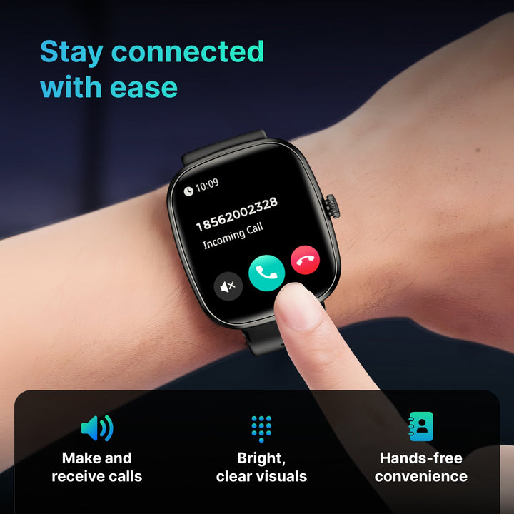 Timex iConnect Calling Ace 1.83"(4.64 cm) Display with Functional Crown and BT Calling Smartwatch For Unisex - TWIXW1100T