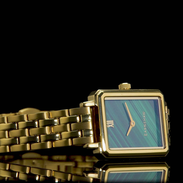 Earnshaw Emmeline Quartz 2 Hands Malachite