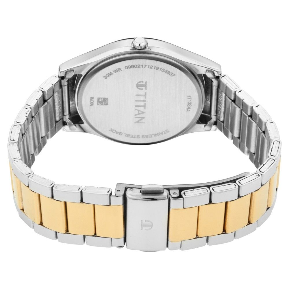 TITAN Lagan - White Dial Metal Strap 1713BM01(DK535)