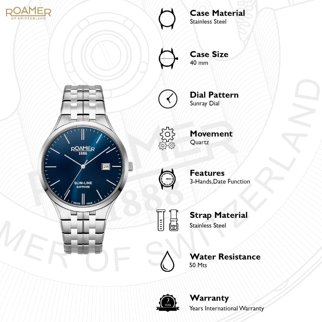 Roamer 512833 41 45 20 Blue Dial Men&
