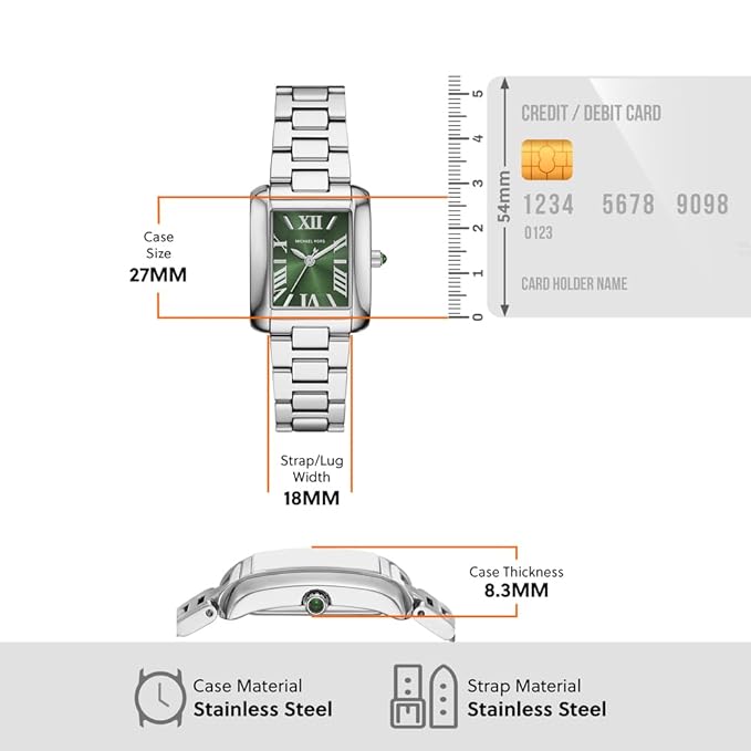 Michael Kors Stainless Steel Analog Green Dial Women's Watch-MK4832