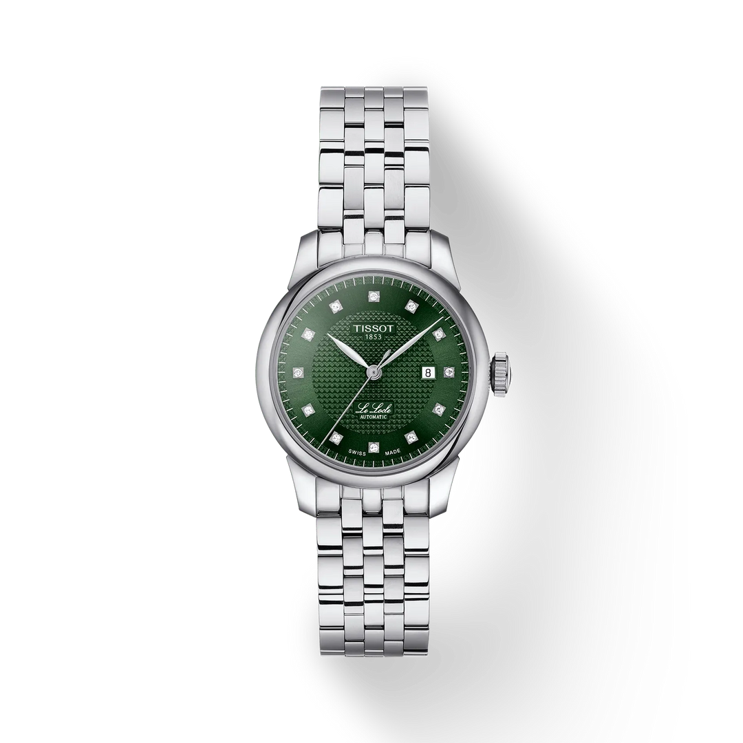 Tissot Le Locle 29mm Automatic Green Dial Diamond Watch with Interchangeable Bracelet