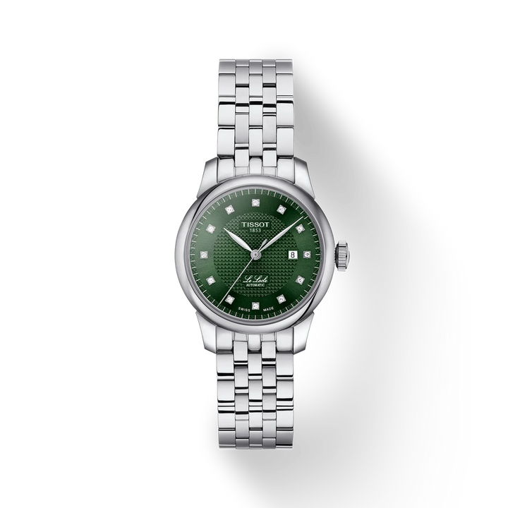 Tissot Le Locle 29mm Automatic Green Dial Diamond Watch with Interchangeable Bracelet