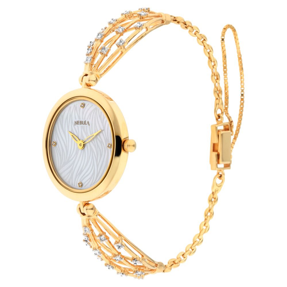 Titan Nebula Ashvi Quartz Analog 18 Karat Solid Gold Watch For Women