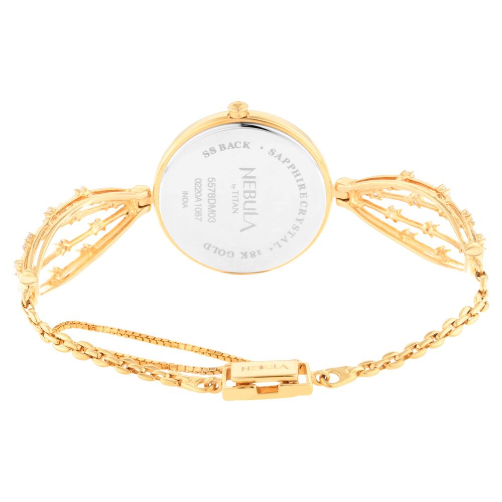 Titan Nebula Ashvi Quartz Analog 18 Karat Solid Gold Watch For Women