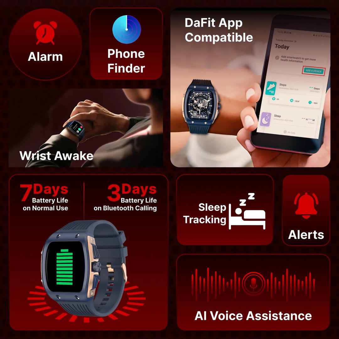 Timex Smart Coregen 1.76" (4.47 cm) Display with Functional Crown and BT Calling Smartwatch For Unisex - TWTXW901T