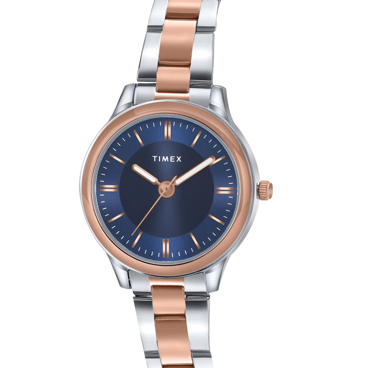 Timex Unisex Blue Round Analog Pair Watch- TW00ZP010