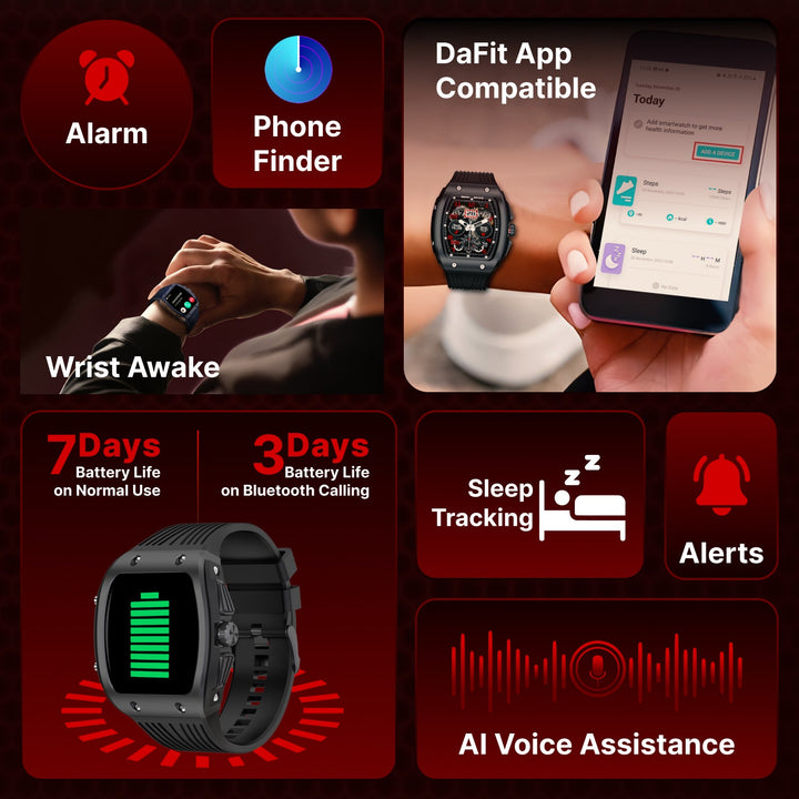 Timex Smart Coregen 1.76" (4.47 cm) Display with Functional Crown and BT Calling Smartwatch For Unisex - TWTXW900T