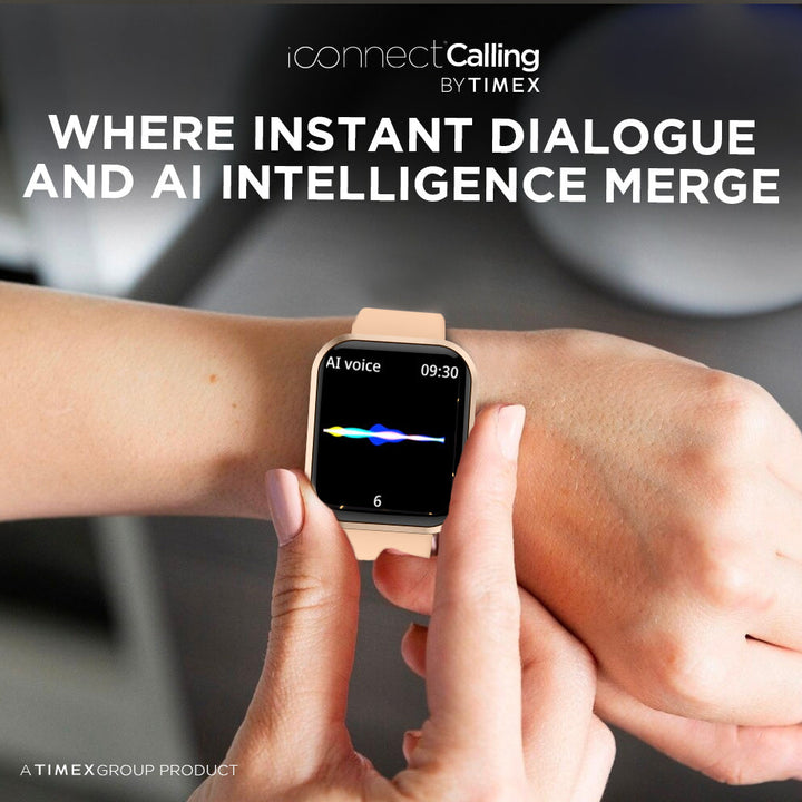 Timex IConnect Calling Smartwatch|1.83" TFT Display With 240x284 Pixel Resolution|Single Sync Bluetooth Calling|AI Voice Assist|100+ Sports Modes|200+ Watchfaces|Upto 7 Days Battery (Normal Usage) - TWIXW201T