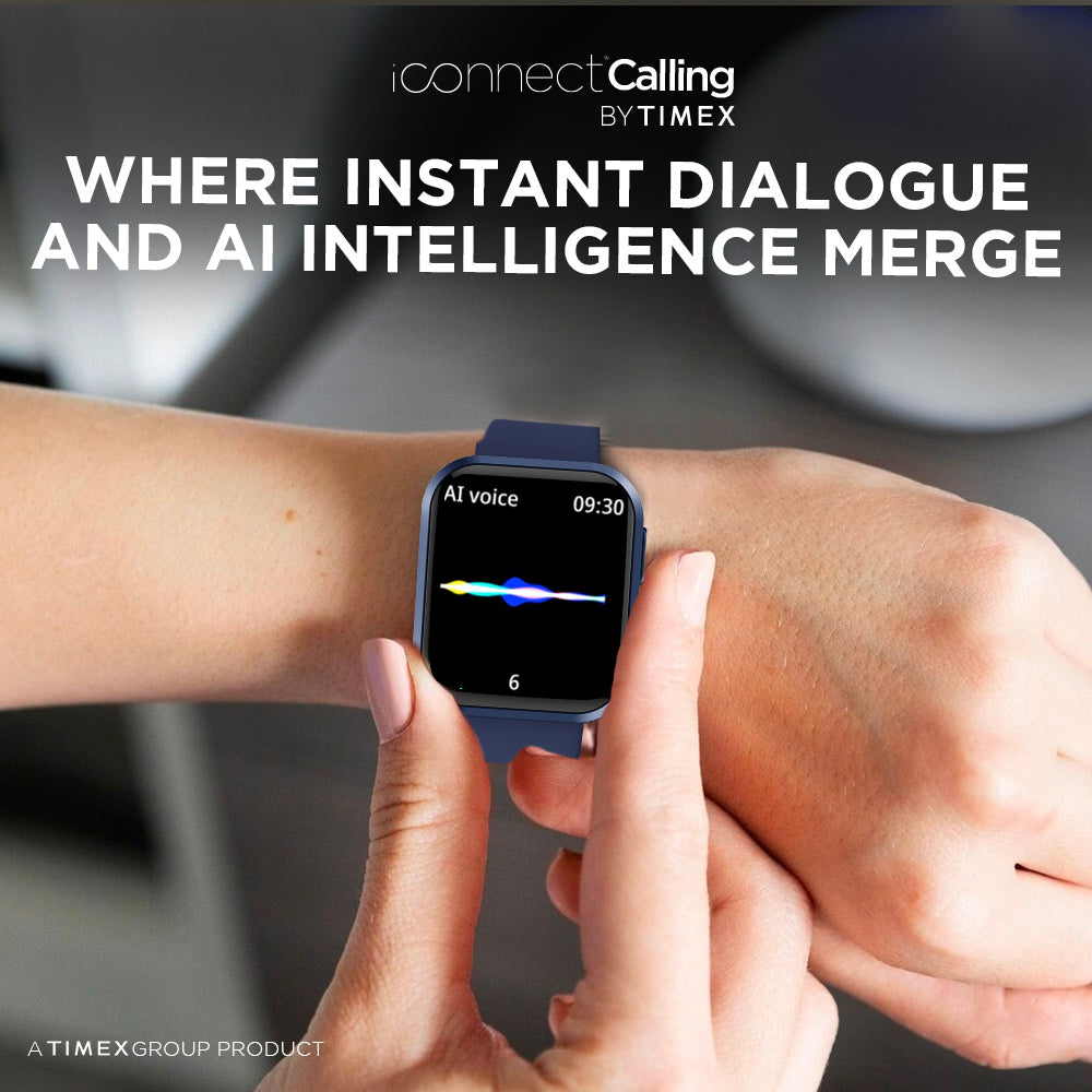 Timex iConnect Calling Smartwatch|1.83" (4.64 cm) TFT Display with 240x284 Pixel Resolution|Single Sync Bluetooth Calling|AI Voice Assist|100+ Sports Modes|200+ Watchfaces|Upto 7 Days Battery (Normal Usage) - TWIXW202T