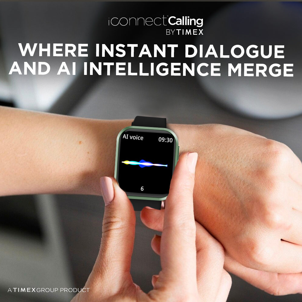Timex IConnect Calling Smartwatch|1.83" TFT Display With 240x284 Pixel Resolution|Single Sync Bluetooth Calling|AI Voice Assist|100+ Sports Modes|200+ Watchfaces|Upto 7 Days Battery (Normal Usage) - TWIXW205T
