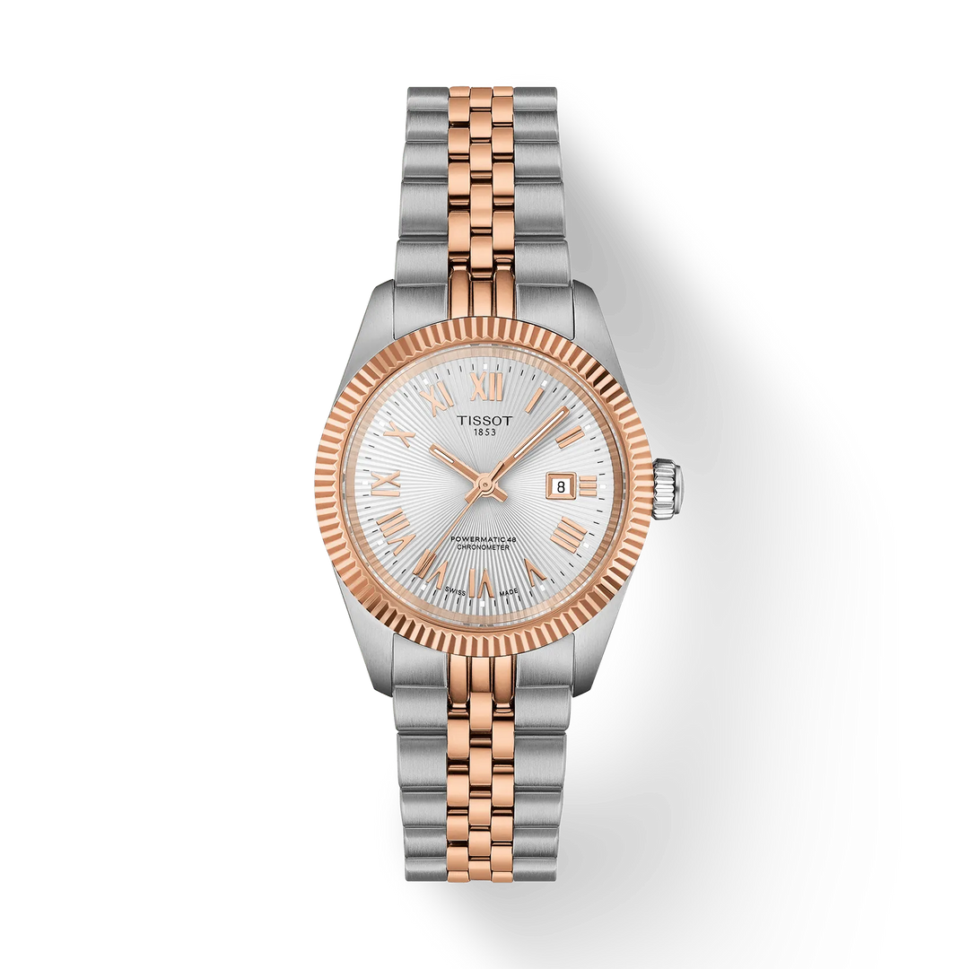 Tissot Ballade 30mm Automatic Chronometer Watch Rose Gold PVD Accents