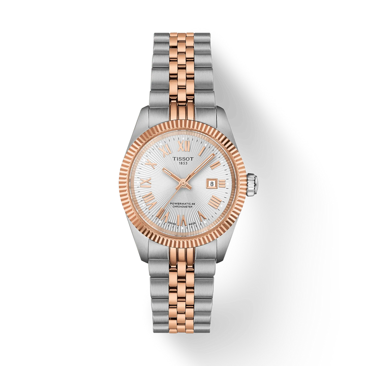 Tissot Ballade 30mm Automatic Chronometer Watch Rose Gold PVD Accents