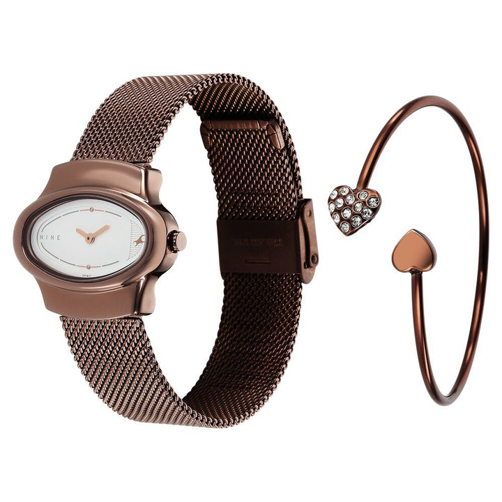 Fastrack Pulse Quartz Analog White Dial Stainless Steel Strap Watch for Girls 6004QM02F