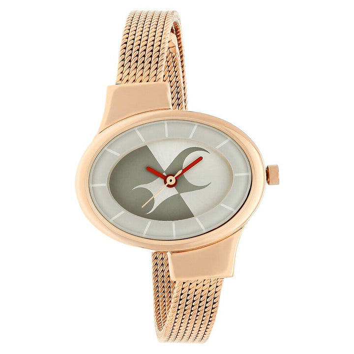 Fastrack Hitlist Quartz Analog Silver Dial Stainless Steel Strap Watch for Girls NP6015WM01