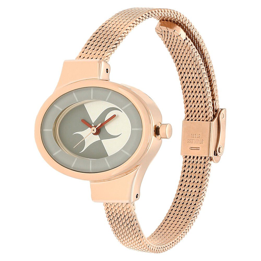 Fastrack Hitlist Quartz Analog Silver Dial Stainless Steel Strap Watch for Girls NP6015WM01