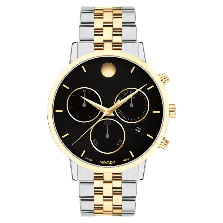 Movado Swiss Chronograph Men's Watch in Stainless Steel and Black Dial