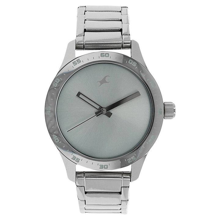 Fastrack Quartz Analog Blue Dial Stainless Steel Strap Watch for Girls NR6078SM03