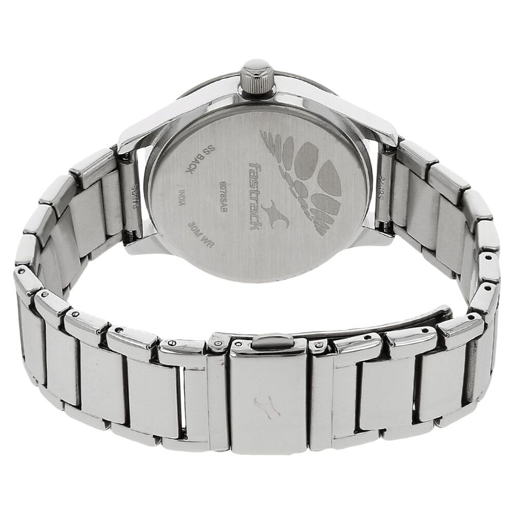 Fastrack Quartz Analog Blue Dial Stainless Steel Strap Watch for Girls NR6078SM04