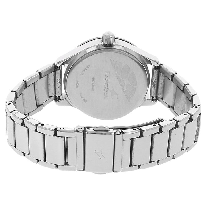 Fastrack Quartz Analog Red Dial Stainless Steel Strap Watch for Girls NN6078SM05