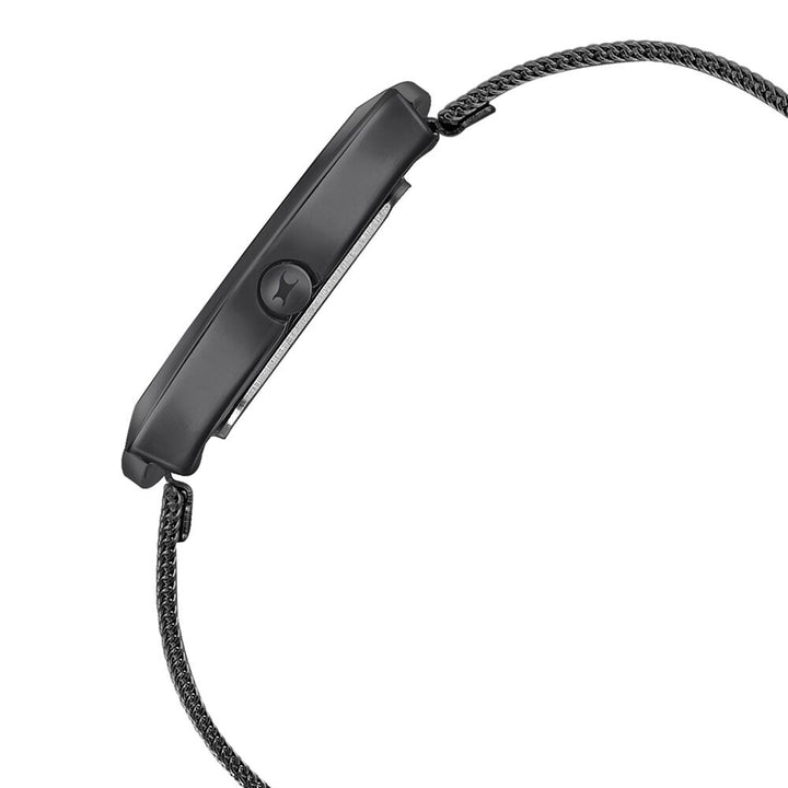 Fastrack Pulse Quartz Analog Black Dial Stainless Steel Strap Watch for Girls 6093NM01