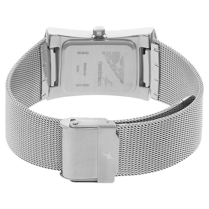 Fastrack Quartz Analog Black Dial Metal Strap Watch for Girls NR6093SM01