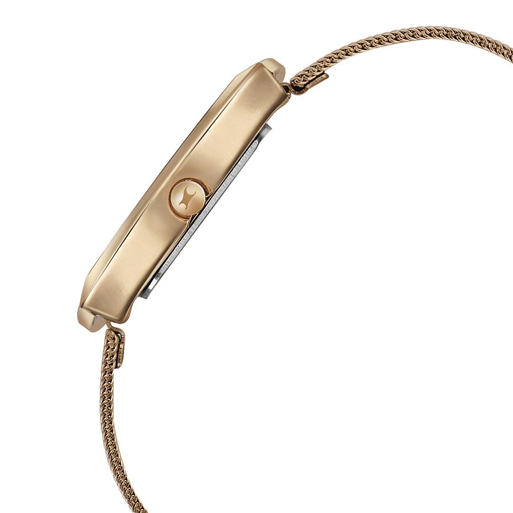 Fastrack Pulse Quartz Analog Two Toned Dial Stainless Steel Strap Watch for Girls 6093WM01